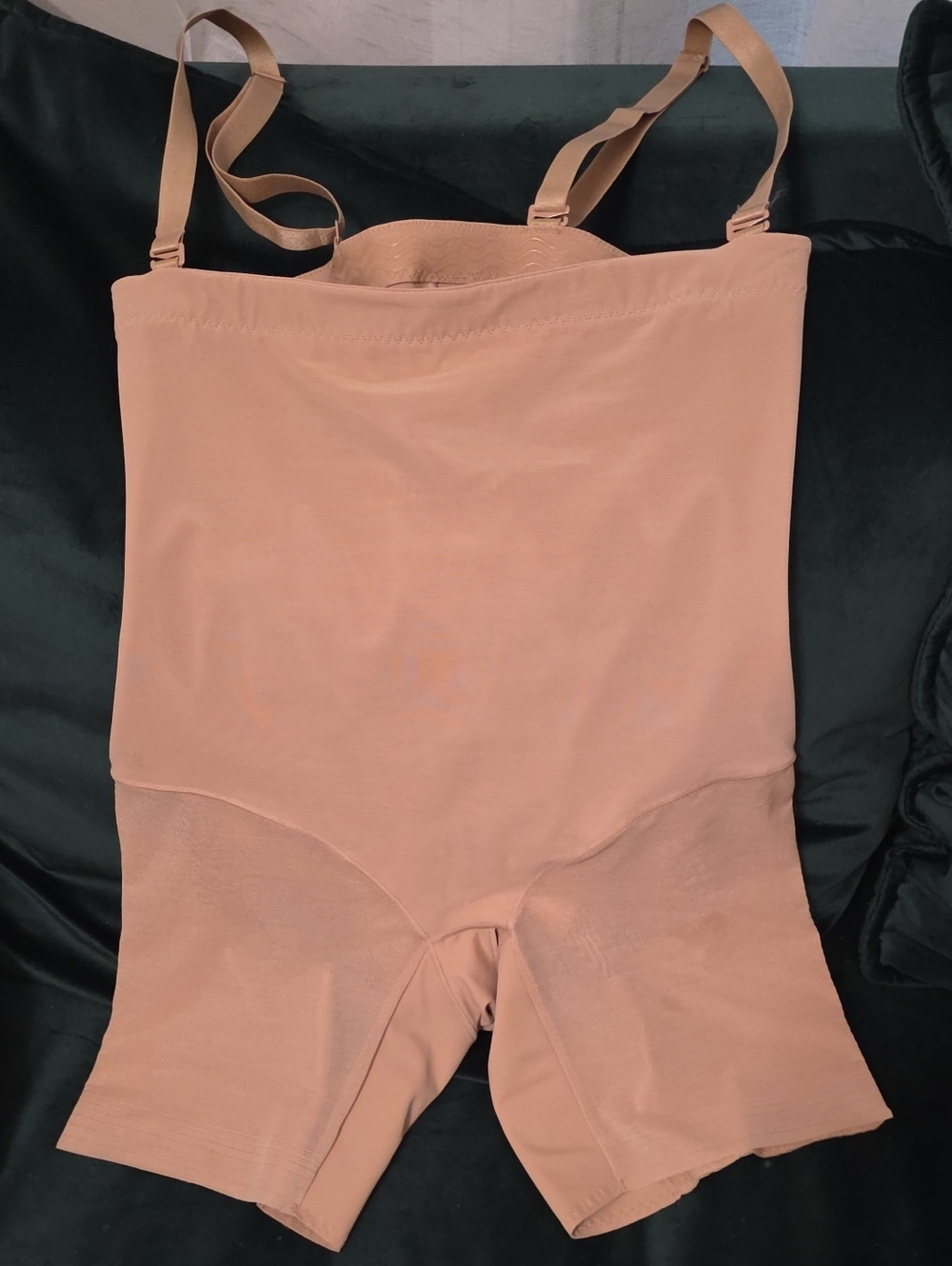 Honeylove Beige High-Waist Shaping Bodyshort with Straps